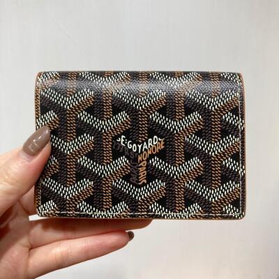 Goyard Malesherbes Card Wallet Black Tan