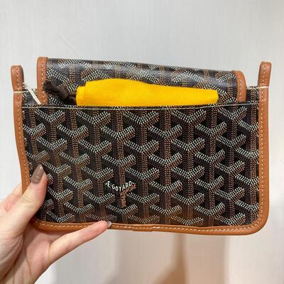 Goyard Plumet Pocket Wallet Black Tan