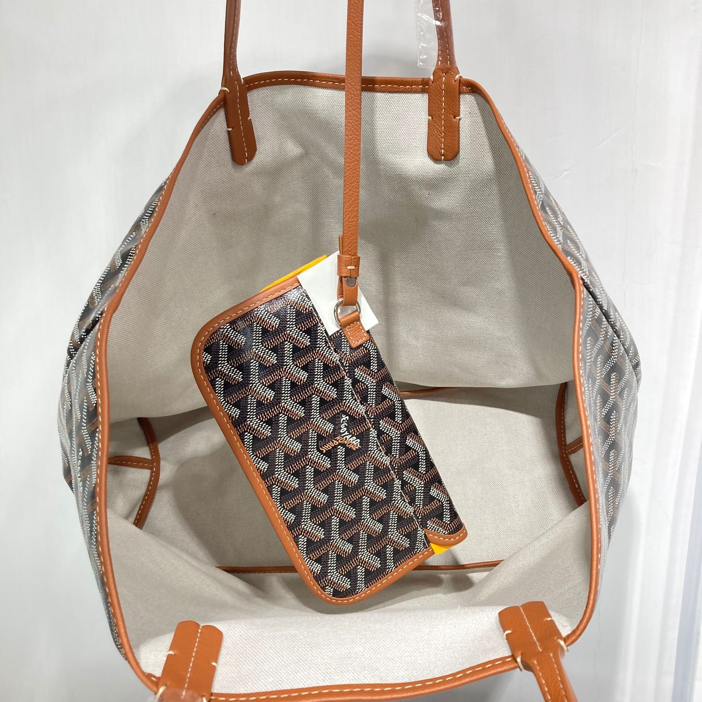 Goyard St Louis GM Tote Bag Black Tan