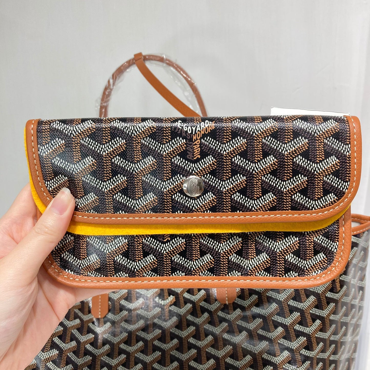 Goyard St Louis GM Tote Bag Black Tan