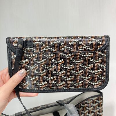 Goyard St Louis PM Tote Bag Black Black