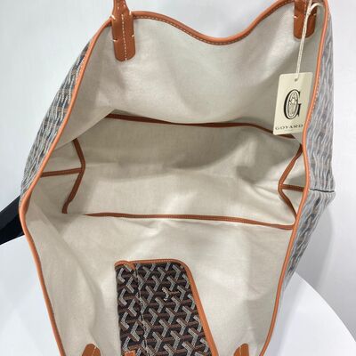 Goyard St Louis PM Tote Bag Black Tan