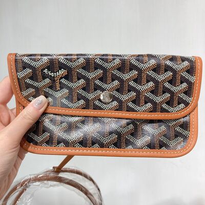 Goyard St Louis PM Tote Bag Black Tan