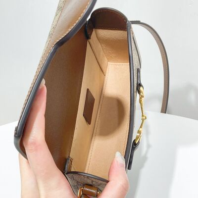 Gucci Horsebit 1955 Mini Long Bag Brown