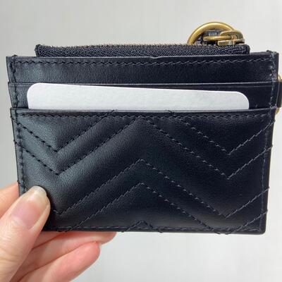 Gucci GG Marmont keychain wallet Black