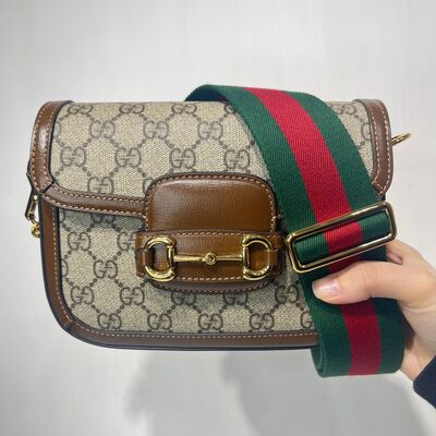 Gucci Horsebit 1955 Mini Flap Bag Brown
