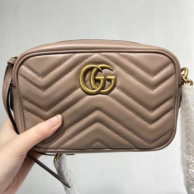 Gucci GG Marmont Camera Bag Mini Dusty Pink