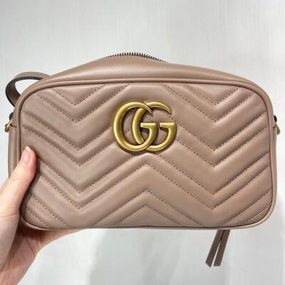 Gucci GG Marmont Camera Bag Small Dusty Pink