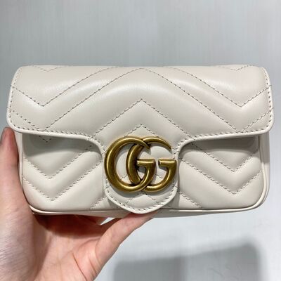 Gucci Marmont Supermini Bag White