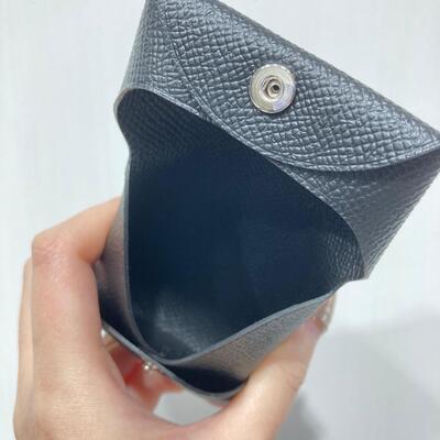 Hermes Bastia Coin Purse Epsom Calf Black