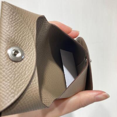 Hermes Bastia Coin Purse Epsom Calf Etoupe