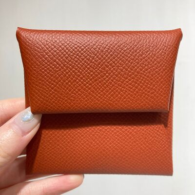 Hermes Bastia Coin Purse Epsom Calf Brique