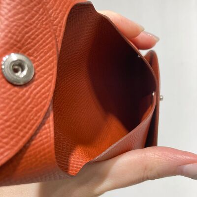 Hermes Bastia Coin Purse Epsom Calf Brique