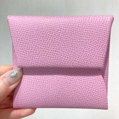 Hermes Bastia Coin Purse Epsom Calf Light Pink