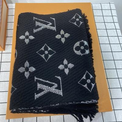 LV Logomania Shine Scarf Black