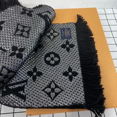 LV Logomania Shine Scarf Black
