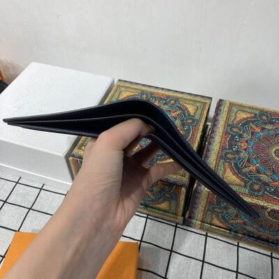 LV Multiple Wallet Taiga Leather Navy