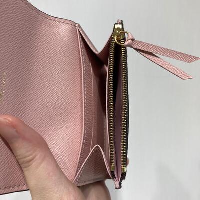 LV Rosalie Coin Purse Monogram Canvas Brown Pink