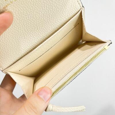 LV Rosalie Coin Purse Monogram Leather White