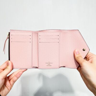 LV Victorine Wallet Monogram Canvas Brown Pink