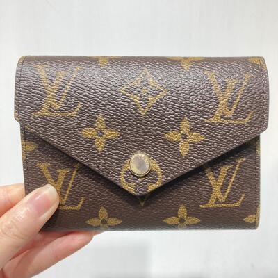 LV Victorine Wallet Monogram Canvas Brown Red