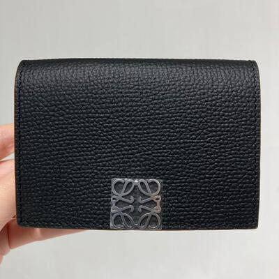 Loewe Anagram Trifold Wallet Black