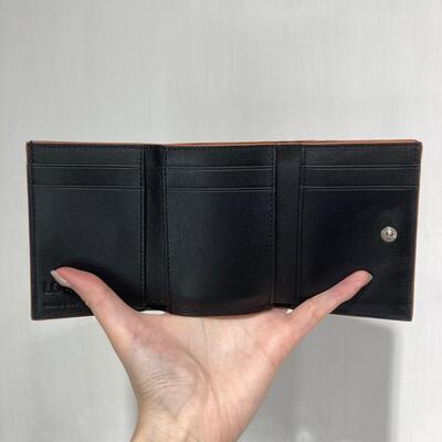 Loewe Anagram Trifold Wallet Black