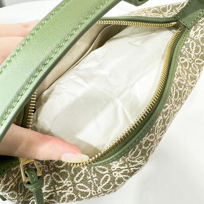 Loewe Small Cubi Anagram Avocado Green