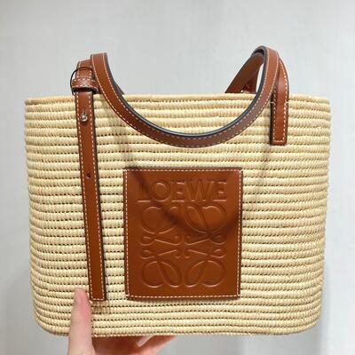 Loewe Small Square Basket Tan