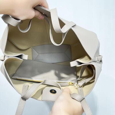 Polene Cyme Mini Grained Taupe