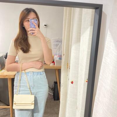 Strathberry East West Mini Vanilla