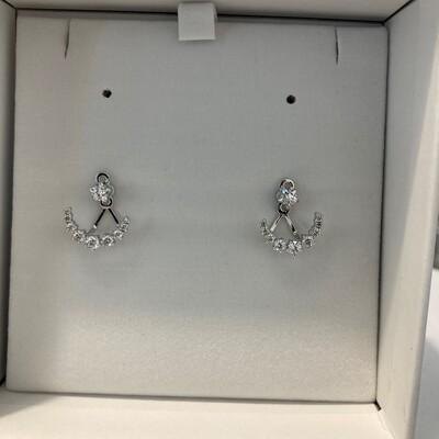 Swarovski Moon Earring Silver