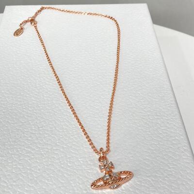 Vivenne Westwood Bas Relief Mayfair Pink Gold Pendant