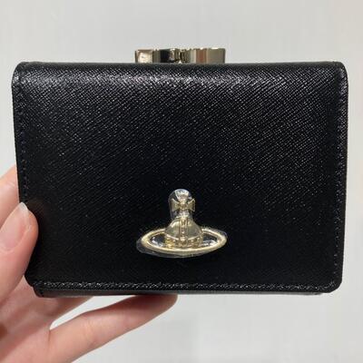 Vivienne Westwood Small Frame Wallet Black Gold