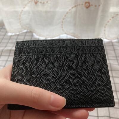 YSL Mens Cardcase Black Silver