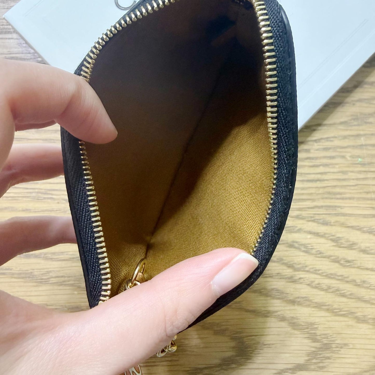 Celine Coin Purse Triomphe Canvas Black