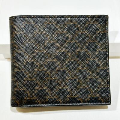 Celine Mens Wallet Canvas Tan