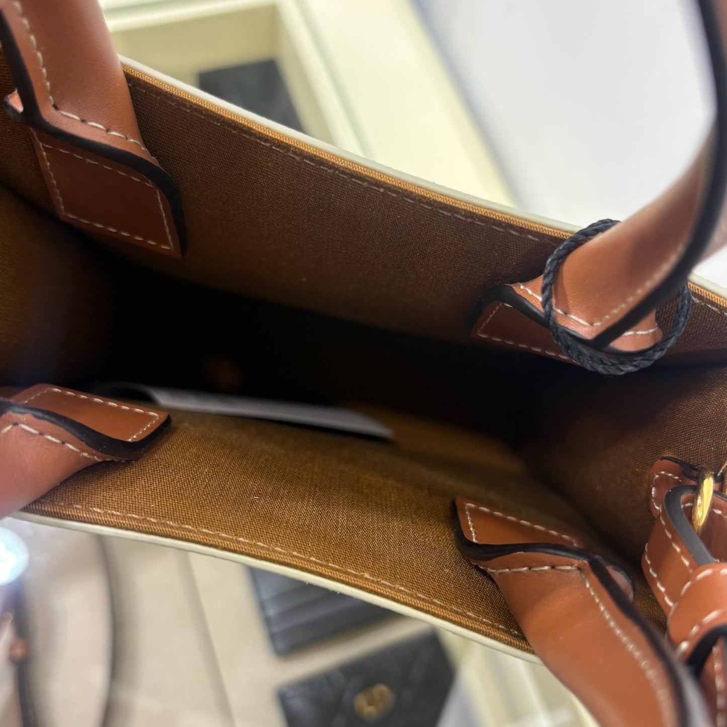 Celine Mini Vertical Cabas Canvas Grege