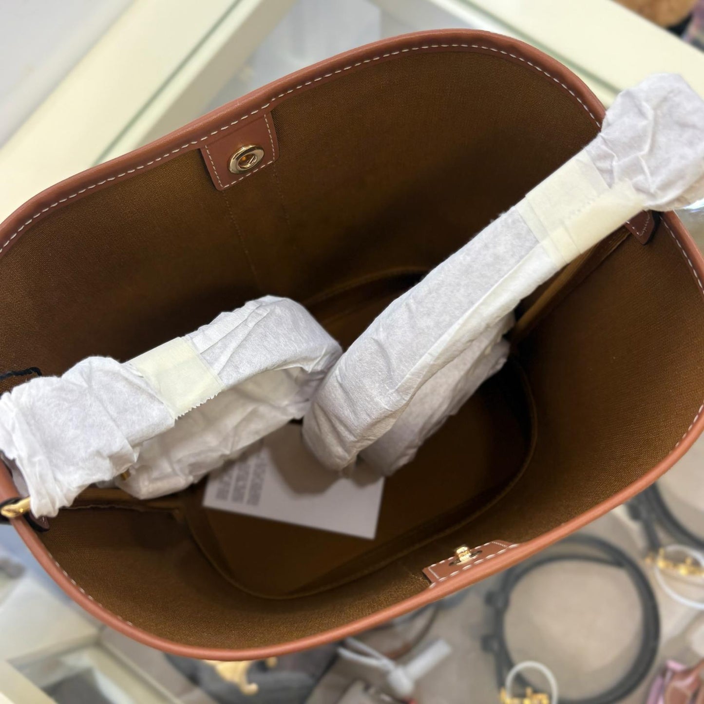 Celine Small Bucket Canvas Grege