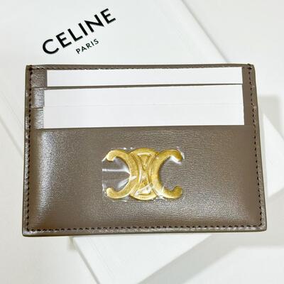 Celine Triomphe Cardholder Pebble