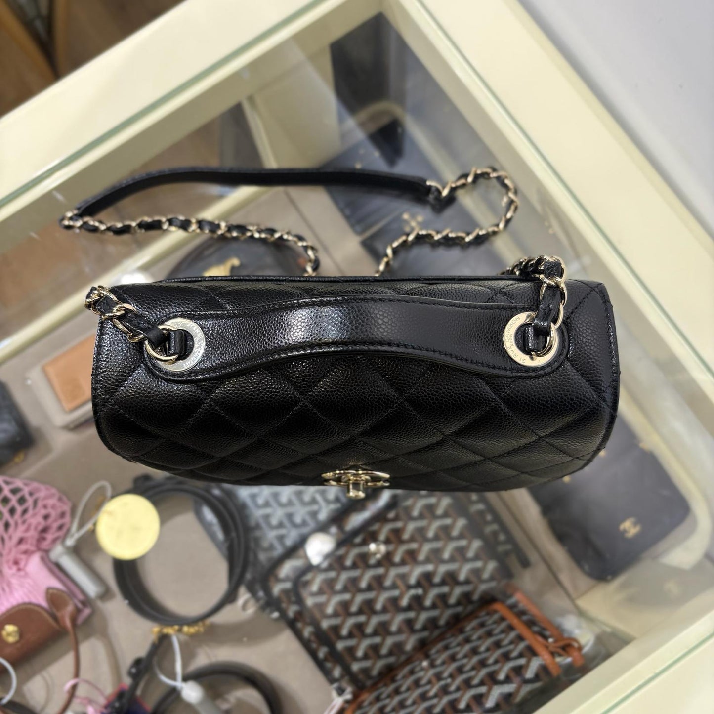 Chanel Mini Flap Bag Shoulder Bag Black Cow (A+)