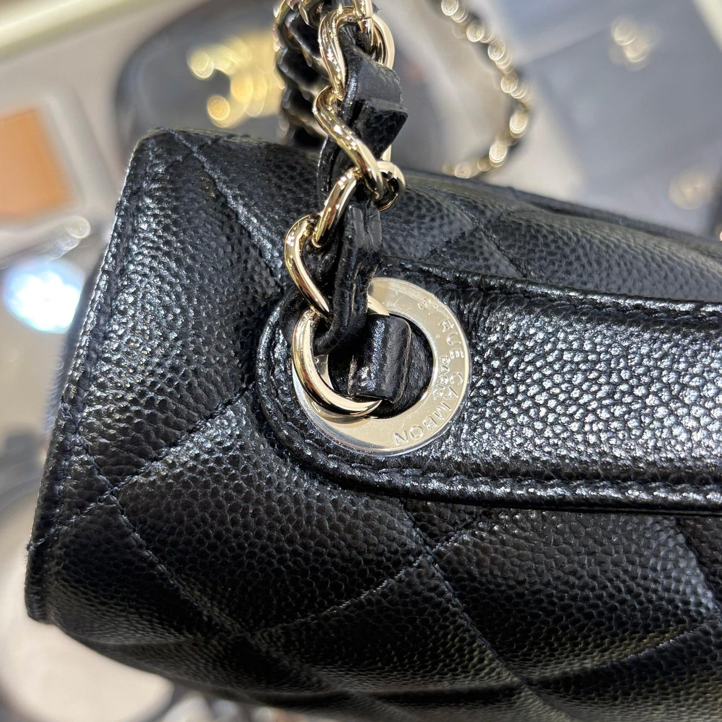 Chanel Mini Flap Bag Shoulder Bag Black Cow (A+)