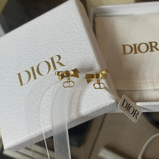 Dior CD Bow Earrings