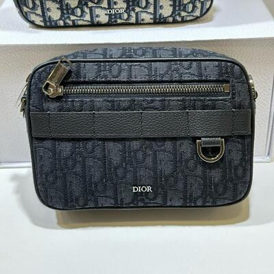 Dior Mini Safari Bag With Strap Oblique Black