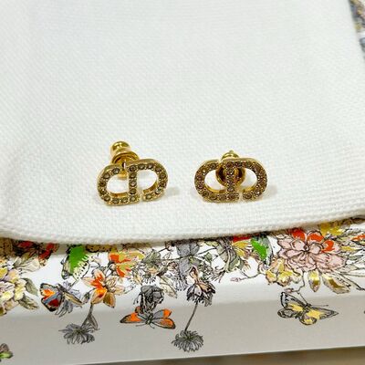 Dior Petit CD Mini Stud Earring Gold