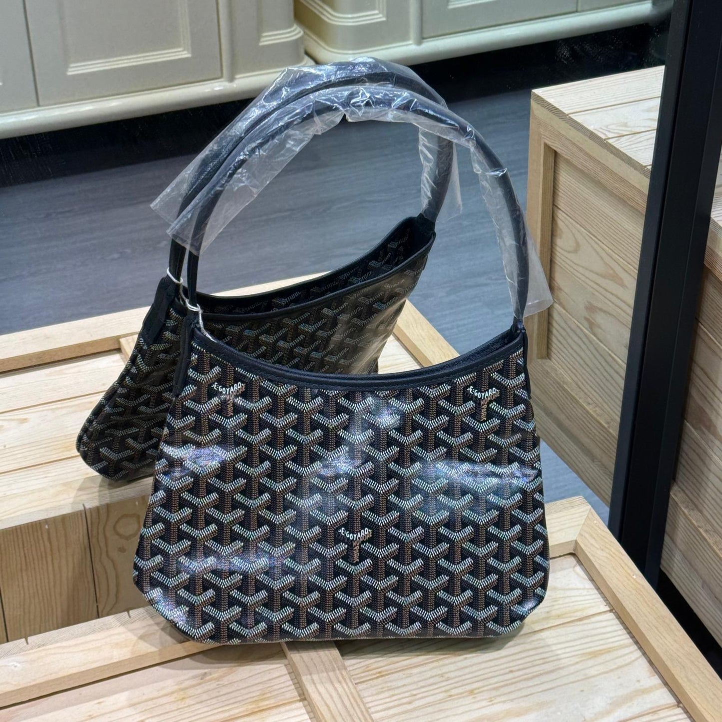 Goyard Mini Boheme Hobo Black