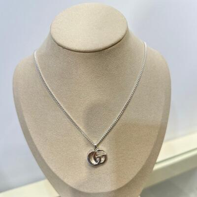 Gucci 925 Silver GG Marmont Necklace