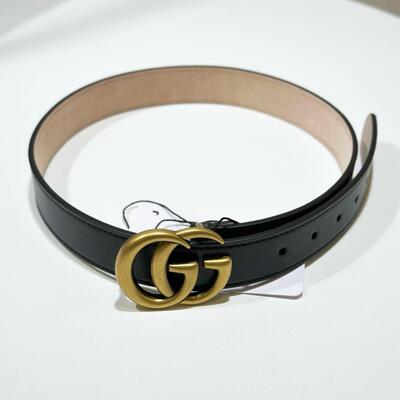 Gucci GG Marmont Belt Black Gold 2cm (Kids)