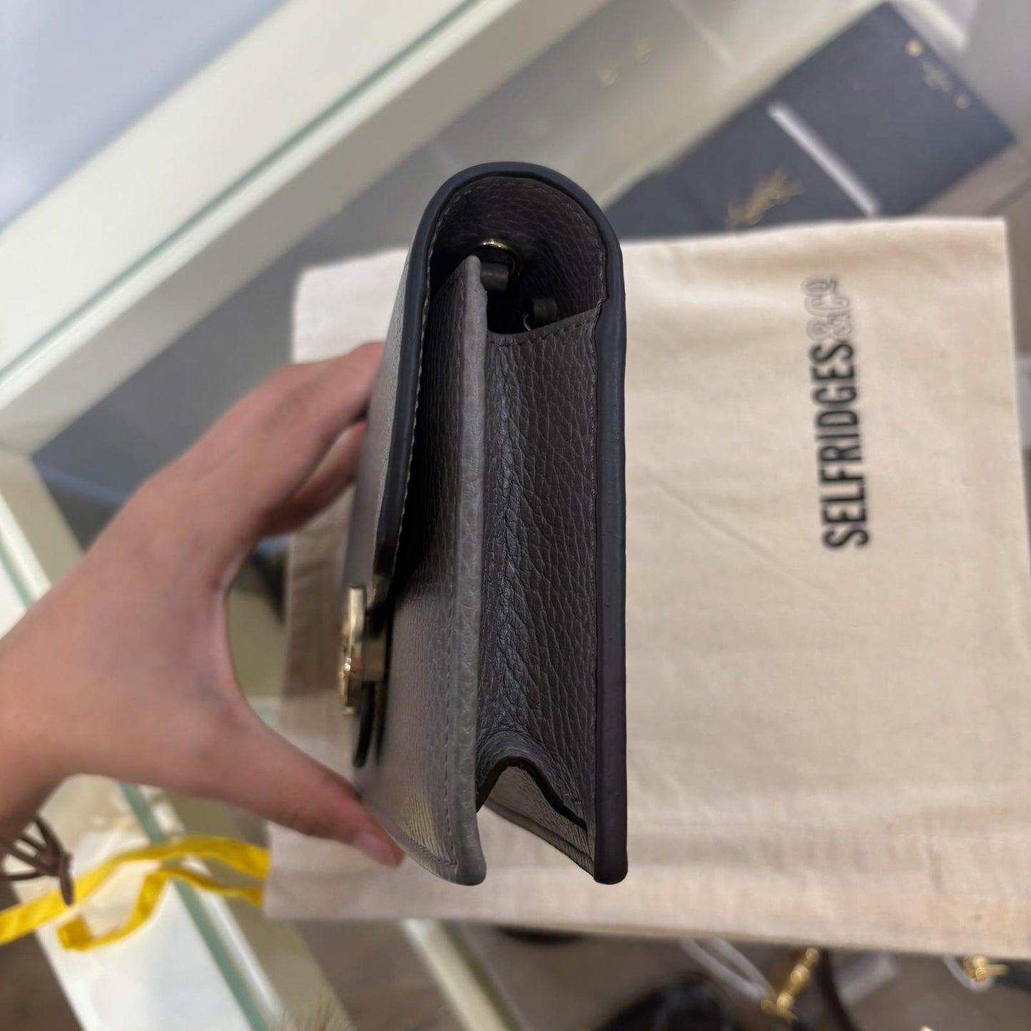 Gucci Wallet On Chain Grey (A)