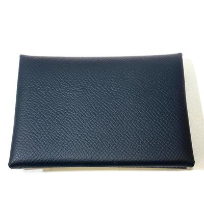 Hermes Calvi Duo Card Holder Epsom Calf Black